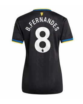 Billige Fotballdrakt Manchester United Bruno Fernandes #8 Replika Tredjedrakt Dame 2025-26 Kortermet
